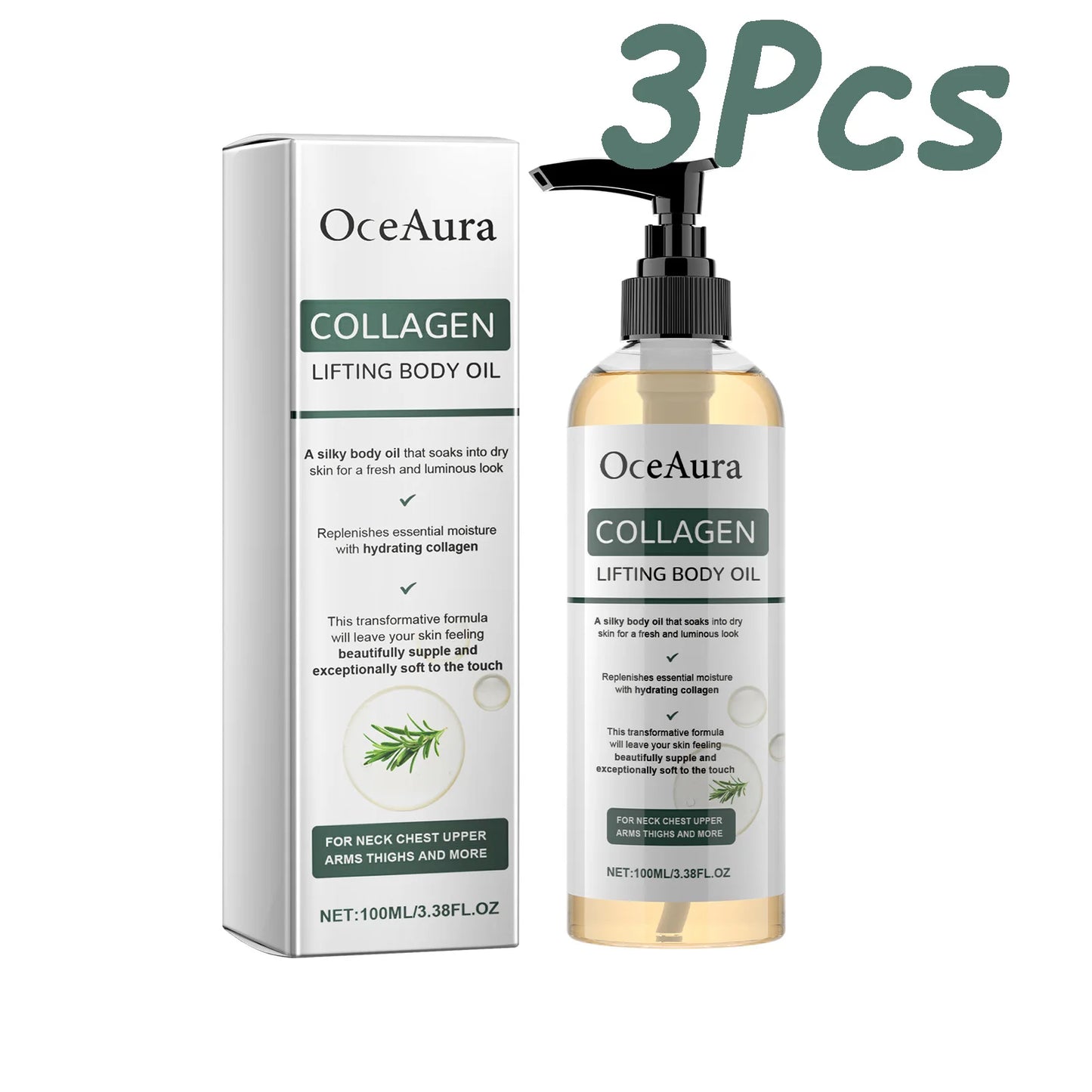 Collagen Lifting Body Oil Hydrating Tightening Whole Body Massage Essential Oil Lifting Firming Body Oil for Dry Skin Moisturize