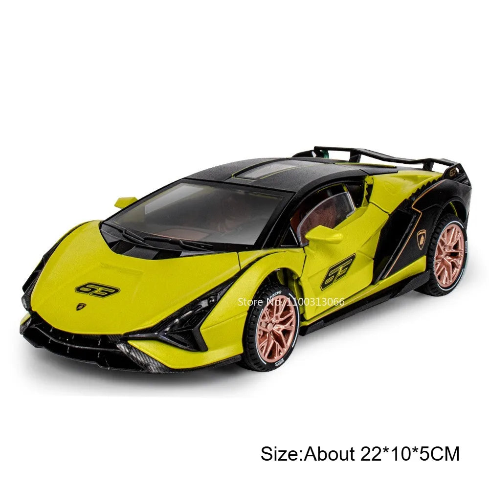 BYD YANGWANG U9 1:24 Cars Miniature Models Toys Wheel Shock Absorption Light Music Supercar