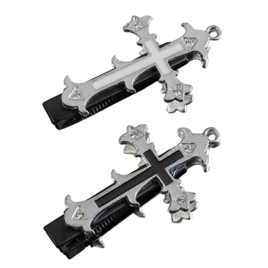 y2kBarrettes y2kHair Clip Crosss Hair Clip Crosss Barrettes Hair Bangs Clip Punk Hair Clip Goth Hair Clip y2kBobby Pin