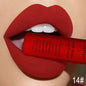 QIBEST Matte Liquid Lipstick Waterproof Lasting Velvet Lip Gloss Tint Tube Nude Pigment Red Black Purple Orange Lipsticks Makeup