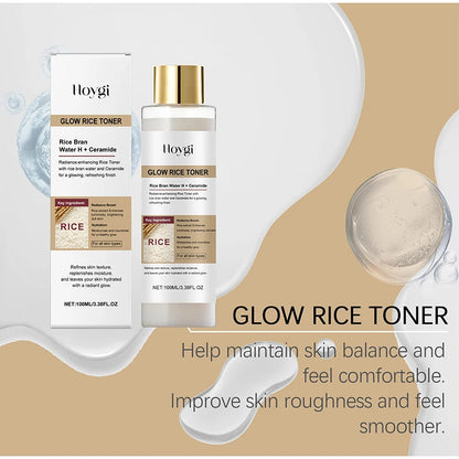 Hoygi Peel Shot Ampule Set Rice Toner Moisturizing Facial Essence Glowing Skin Water-oil Balancing Essence Revitalizing Skin Dullness