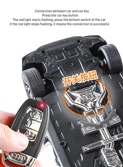 Key Remote Control Version 1:18 AUDI RS7 Alloy Sports Car Model Diecast Metal Racing Vehicle Car Model Sound Light Toy Gift