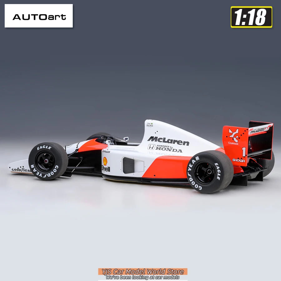 AUTOART New 1/18  Honda MP4/6 1991 #1 (with McLaren logo)  Car model  Send to a friend  Personal collection Static ornament