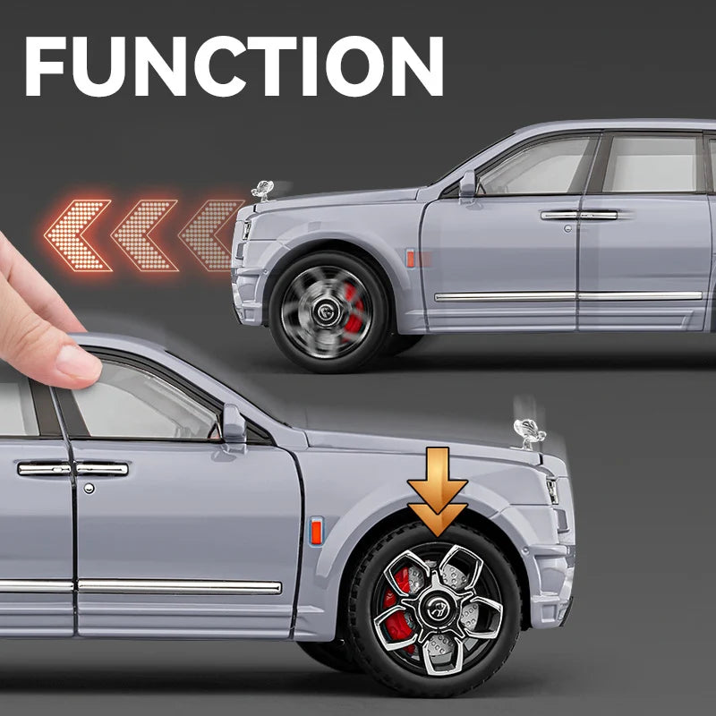Rolls Royce 1:20 SUV Cullinan Alloy Luxy Car Model Diecast Metal Vehicles Car Model Simulation Sound and Light Gift