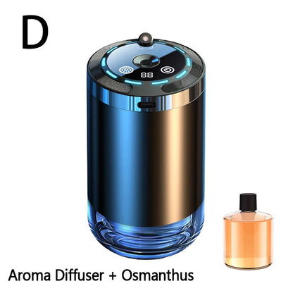 Smart Car Air Aromatherapy Diffuser Fragrance Car Air Fresheners Adjustable Humidifier Essential Oil Diffuser LED Ambient Light