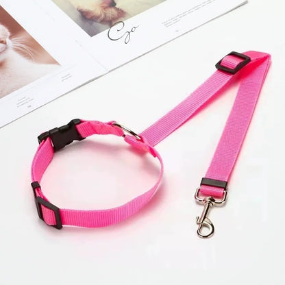 Car Dog Safety Belt Pet Leash Adjustable Durable Nylon Strap For Small Medium Dogs Anti Shock Vehicle Travel Seat Belt Lead