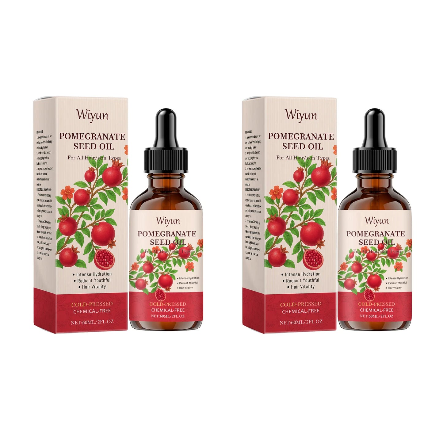 Pomegranate Seed Oil Hydrating Multi-Purpose Oil for Body Hair Nourish Scalp Hair Improve Dryness Tightening Smoothing Body Oil