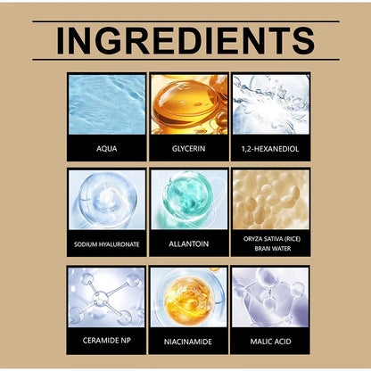 Hoygi Peel Shot Ampule Set Rice Toner Moisturizing Facial Essence Glowing Skin Water-oil Balancing Essence Revitalizing Skin Dullness