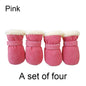 Winter Waterproof 4Pcs Warm Non-slip Snow Boots for Small Breeds Dogs Puppy Outdoor Walking Dog Socks Bootie Pet Paw Care