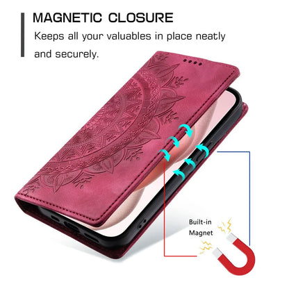 Wallet Luxury Phone Case For Xiaomi Redmi 9A 9C NFC Note 9S 9 Pro Max Redmi9 Power 9T Leather Magnetic Flip Cover Totems Coque