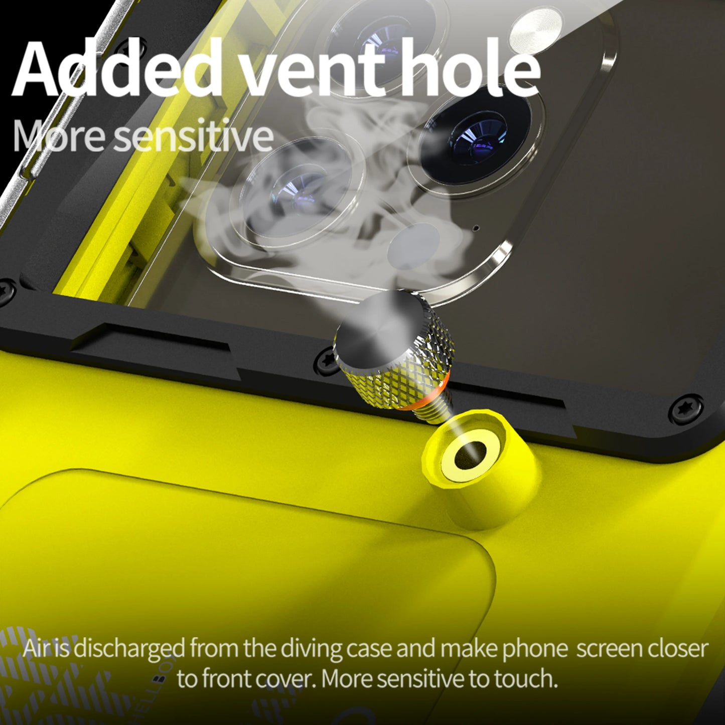Multi-functional, durable, waterproof, 15m/50ft, universal 6.9 inch waterproof phone case, IP68, professional diving photography