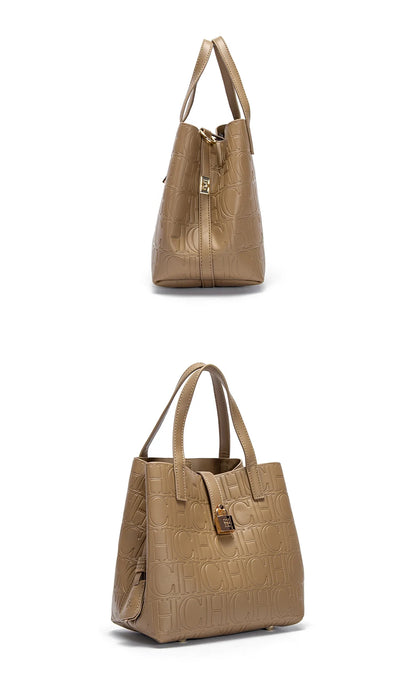 CH Classic Simple Solid Color Women's New Large Capacity Handbag Letter Element Women's Handbag