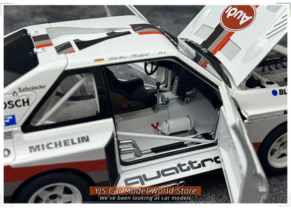 AUTOART 1/18 Audi Sport Quattro S1 Pikes Peak 1987 #1  Racing car model Car model Static ornament Collect Metal material