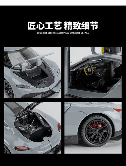Koenigsegg Gemera 1:24 Car Alloy Diecast Model Collect Hobby Model Ornaments Gift For Friend Pull Back Toy New Style Sports Car