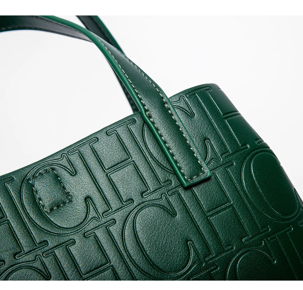 CH Classic Simple Solid Color Women's New Large Capacity Handbag Letter Element Women's Handbag