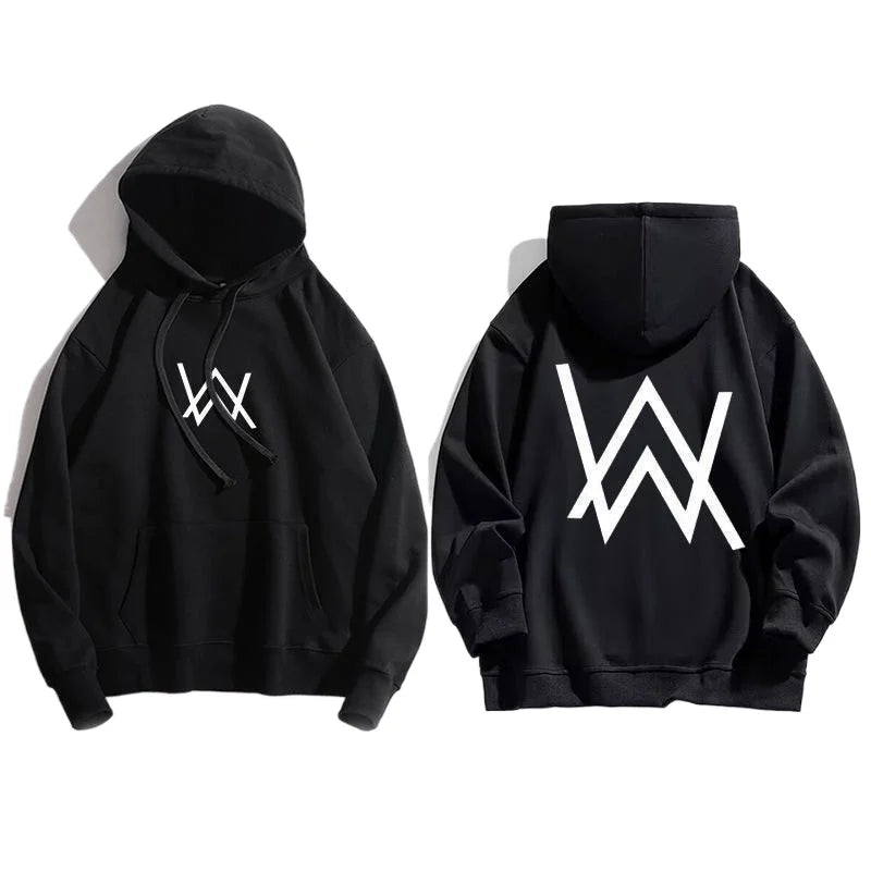 Alan Walker DJ Print Men's Sweatshirt, Autumn/Winter Outdoor Casual Fashion Loose Fit Warm Adult Comfort Long Sleeve Hoodie