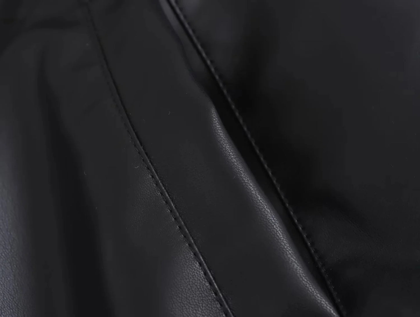 KONDALA 2026 Spring Summer Brown Business Casual Faux Leather Women Jackets Chic Valentine‘s Day Spliced Zipper Ladies Jackets