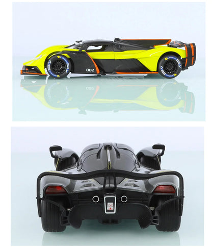 Aston Martin Valkyrie AMR PRO 1:24 Alloy Car Model Sound and Light Pull Back Toy Collectibles Gift
