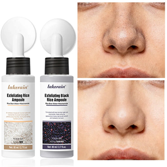 Lakrain Rice Peeling Ampoule Soft Exfoliating Face and Body Scrub Dead Skin Cells Blackhead Remover for All Skin Types  korean skin care