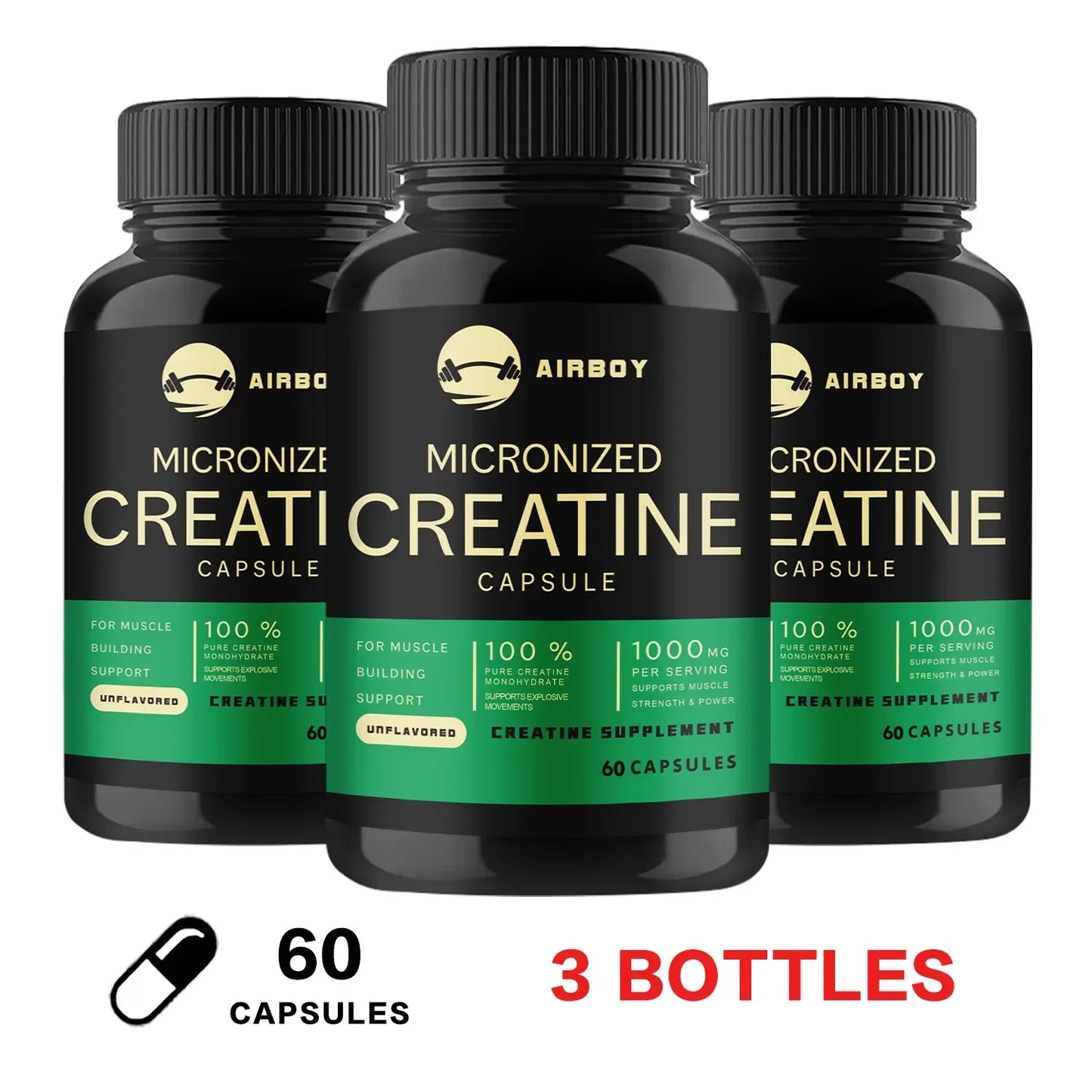 Micronized Creatine - Suitable for Muscle, Strength, Energy, and Recovery, Improve Athletic Performance