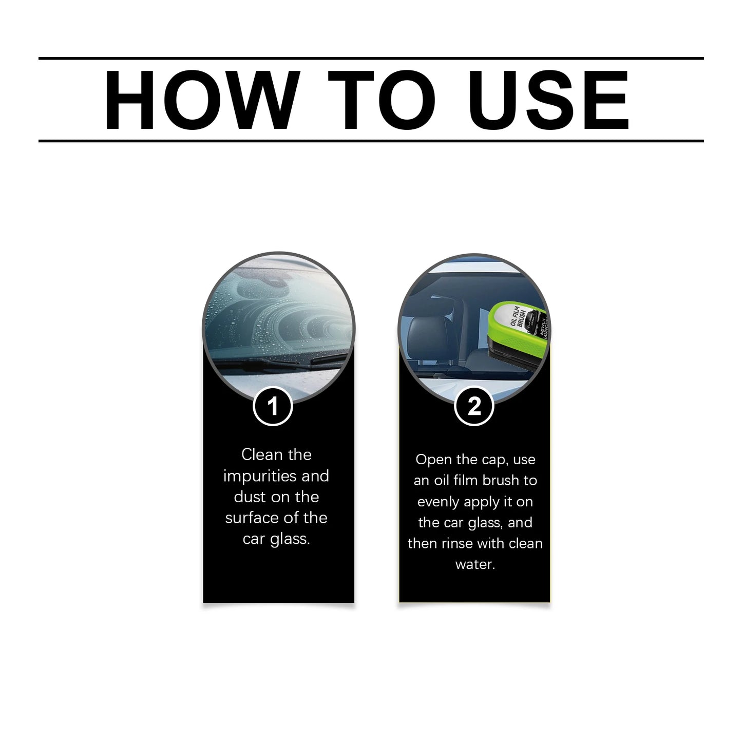 Automotive Car Oil Film Cleaning Brush,150ml Glass Oil Film Remover for Car Window,Windshield Brush For Car Care
