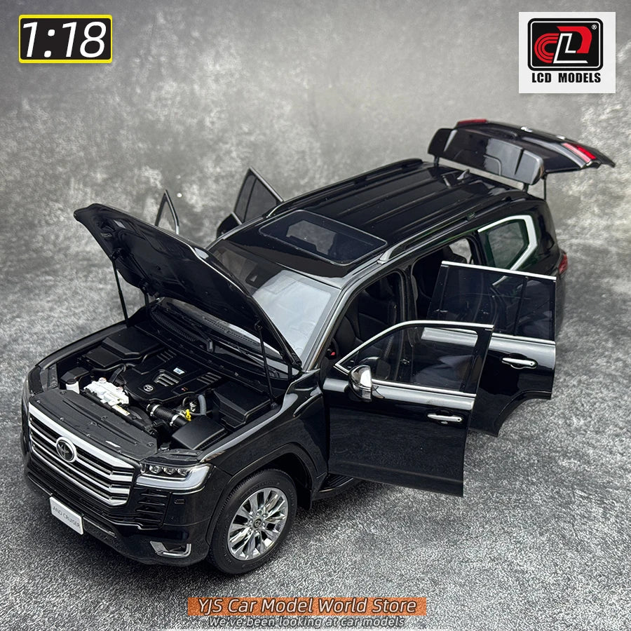 LCD Diecast model 1/18 scale Land Cruiser LC300 ZX SUV Metal car model Static display collection holiday gifts