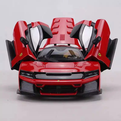 Bburago 1:18 Ferrari F80 Hardcover Full Open Model  Simulation Alloy Miniature Die-Casting Model Custom Gifts