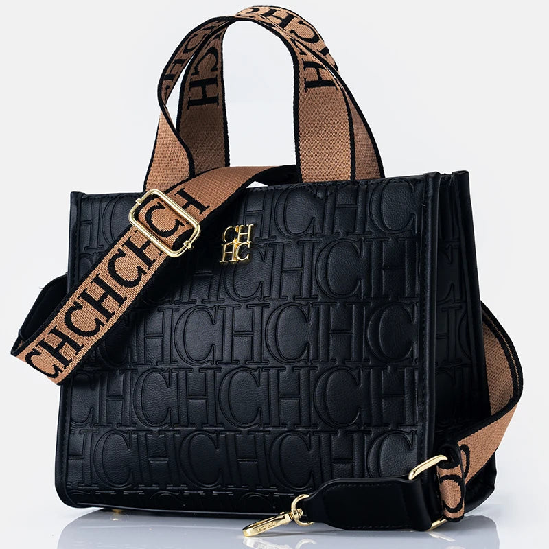 CH Fashion Monogram Print High Quality Metal Logo Casual Light Luxury Brand Designer New Women's Handbag