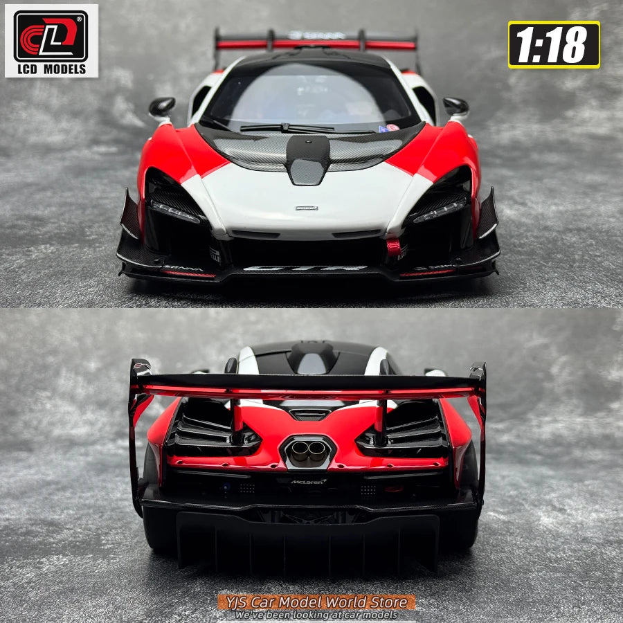 LCD Diecast car model 1:18 McLaren Senna GTR car model metal static display collection