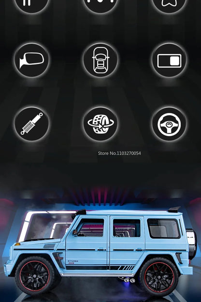 G800 Model Car 1:18 Alloy Diecast Metal Off-Road Vehicles Collection With Sound & Light Toy Cars Gift Series