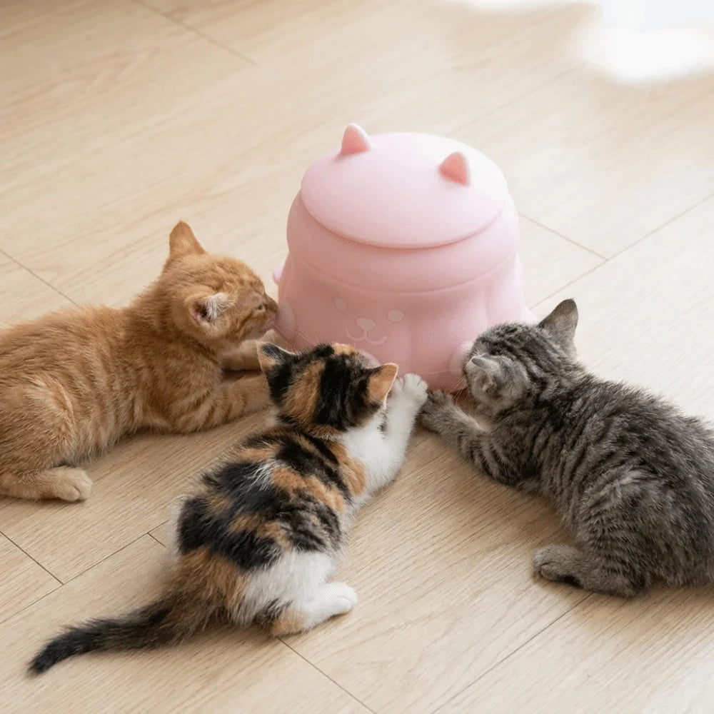 Silicone Pet Nursing Bottle Bionic Nipple Multi-Nozzle Pet Milk Feeder Anti-Slip Anti-choke Kitten Nipple Feeder Pet Feeding