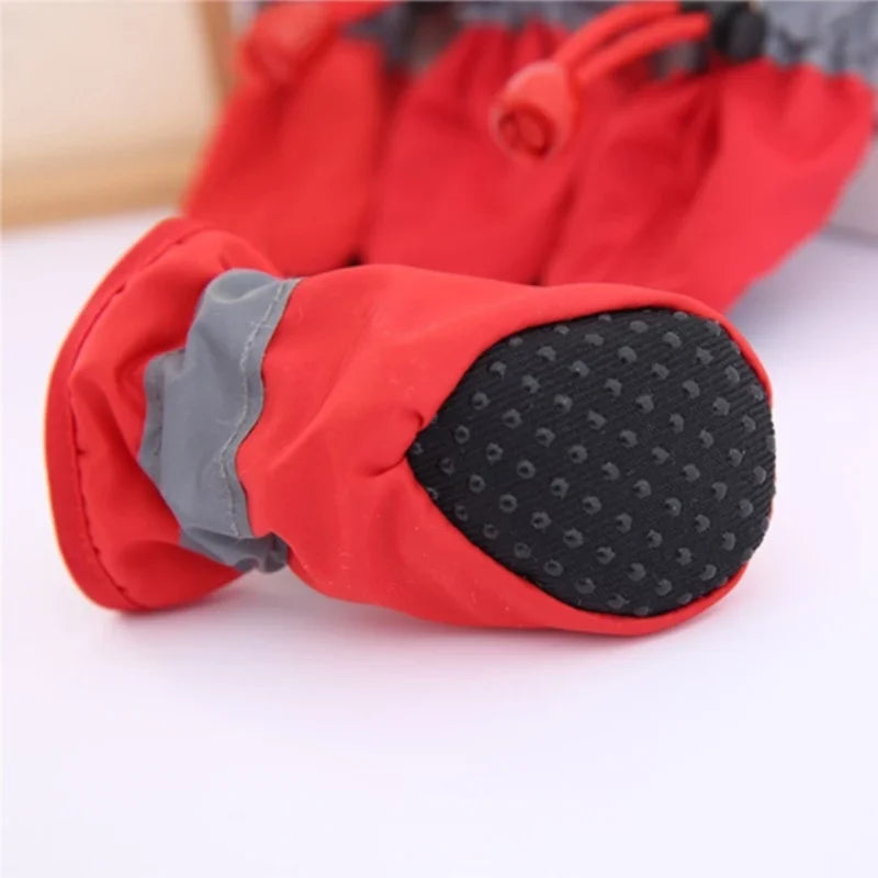 4 PCS set Of Waterproof Pet Dog Shoes, Anti Slip Soft Soled Rain Boots, Kitten Dog Shoes, Puppy Pet Boots, Pet Paw Accessorie