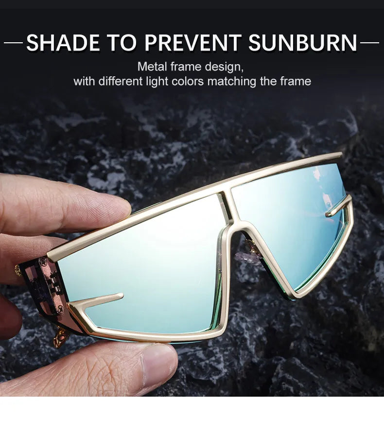 Y2K Punk Shield Irregular Sunglasses Women Luxury Brand Steampunk Cycling UV400 Goggle Eyewear Trendy WindProof Sun Glasses 2026