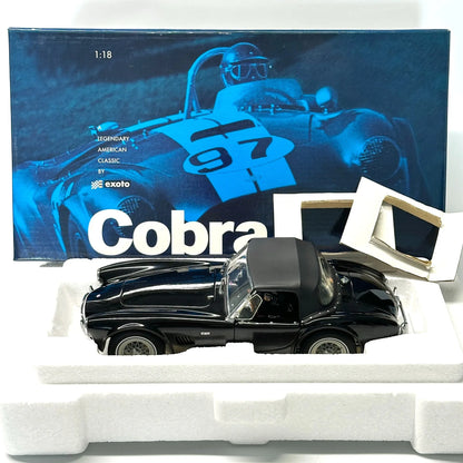 Exoto 1:18 AC Cobra Shelby 289 Black Simulation Limited Edition All Open Alloy Metal Static Car Model Toy Gift