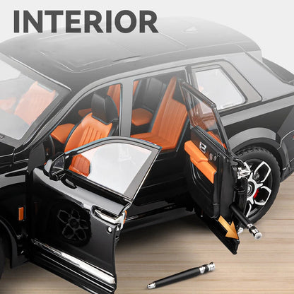 Rolls Royce 1:20 SUV Cullinan Alloy Luxy Car Model Diecast Metal Vehicles Car Model Simulation Sound and Light Gift