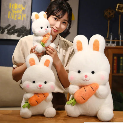 Easter cute Carrot Rabbit Plush Toys Adorable Bunny Dolls Stuffed Pillow Soft Animal Cushion Girls Kids Birthday Christmas Gifts