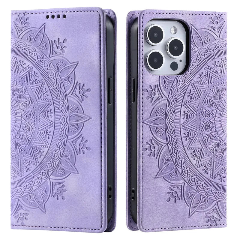 Wallet Luxury Phone Case For Xiaomi Redmi 9A 9C NFC Note 9S 9 Pro Max Redmi9 Power 9T Leather Magnetic Flip Cover Totems Coque