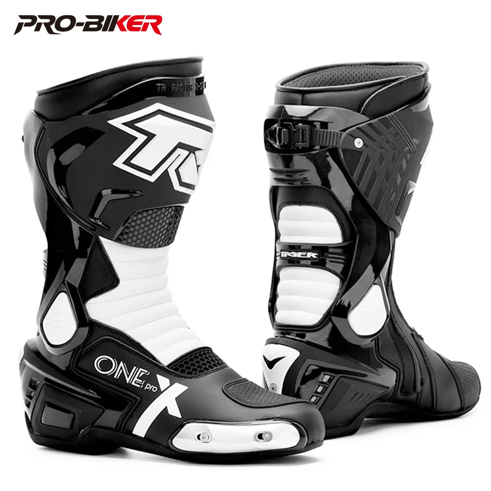 Professional Motorcycle Boots Men Motocross Off Road Racing Boots Wear Resistant Botas Moto Anti-slip Motorcyclist Shoes