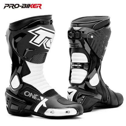 Professional Motorcycle Boots Men Motocross Off Road Racing Boots Wear Resistant Botas Moto Anti-slip Motorcyclist Shoes