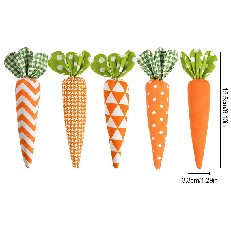 Easter Carrot Ornaments Spring Easter Party Decoration for Home Kids Birthday Favors Gift Soft Artificial Carrot Toy