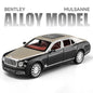 Diecast 1:24 Scale Bentley Mulsanne Alloy Model Car Collection Vehicle Simulation Sound & Light Metal Toy Gift