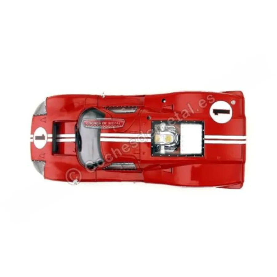 SC423 1967 Ford GT MK IV 1 Red LeMans Winner 24 Hours 1/18 Diecast Model Car for display zinc alloy body vibrant red finish aut