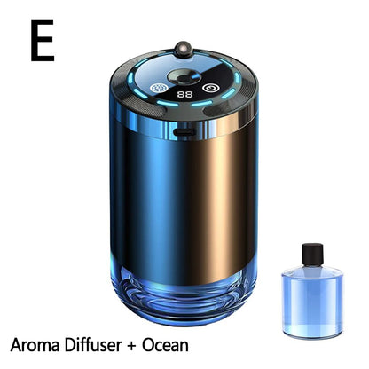 Smart Car Air Aromatherapy Diffuser Fragrance Car Air Fresheners Adjustable Humidifier Essential Oil Diffuser LED Ambient Light