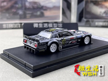 SW 1:64 Ford Mustang Hoonicorn RTR KamaZ Modified Trailer Simulation Static Alloy Car Model Gift Toy.