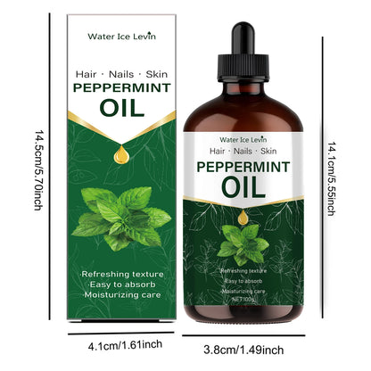 100g Mint Essential Oil, Natural Plant Extract, Hypoallergenic, Moisturizing Massage Oil for Men, Women, Hair, Diffuser and Humidifier