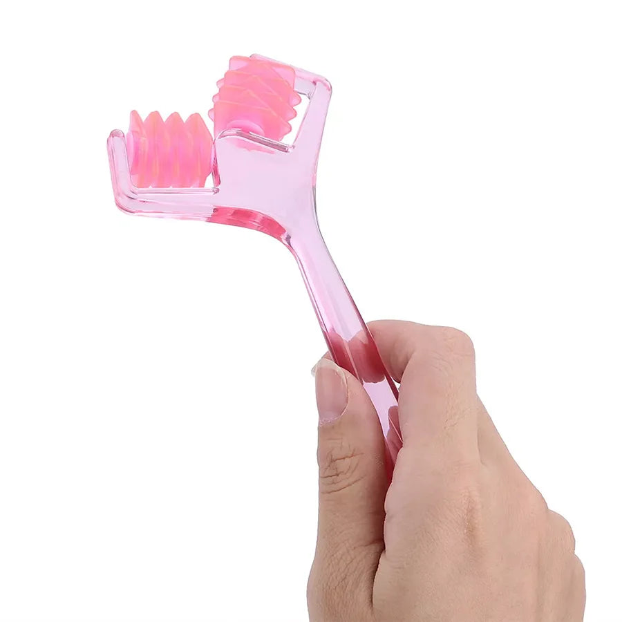 New Pink Roller Massager Facial Massage Face Lifting Body Slimming Muscle Pressure Acupoint Stimulation Body Manual Masssager