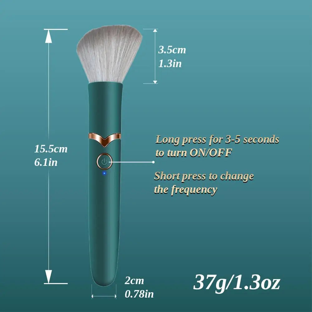 2 In 1 Electric Multi-Function Soft Fluffy Portable Foundation Brush Vibration Makeup Brush Rechargeable Detail Makeup Tools ﻿
