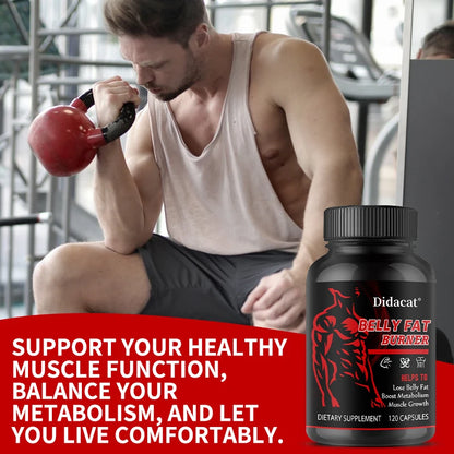 Belly Fat Burner Capsules - Fat Burning, Supports Energy Metabolism, Appetite Suppression, Weight Management Dietary Supplement