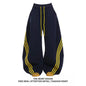 Oversized Wide Leg Sweatpants with Side Stripes Drawstring High Waist Streetwear Casual Loose Baggy Trousers Y2K Women Men Fashion