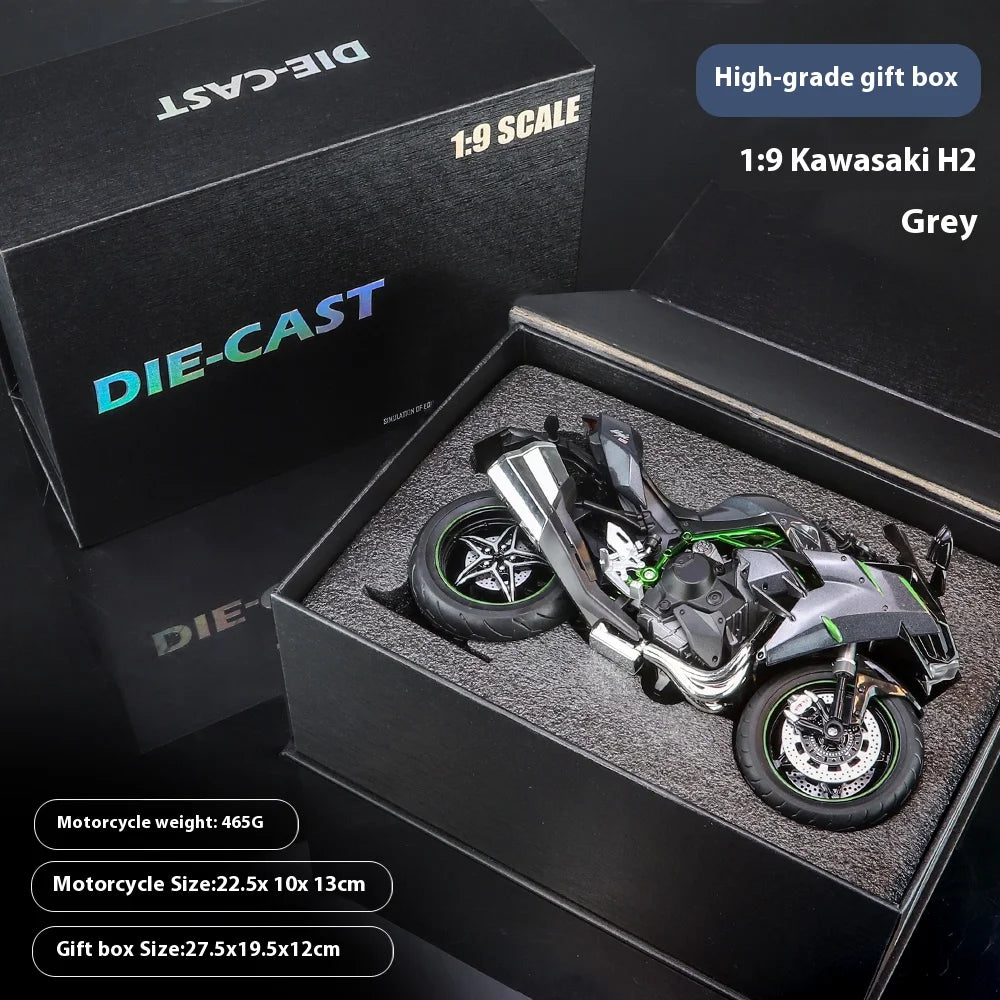 Boutique Boxed 1:9 Kawasaki H2R V4S Motorcycle Model Simulation Alloy Motorcycle Figure Gift
